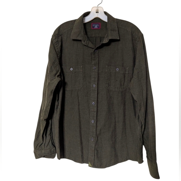 UNTUCKit Hemsworth Men's Dark Rifle Green Casual Button Down Shirt Size Large - Picture 1 of 9